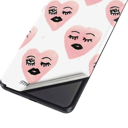 Bouffants and Broken Hearts Winking Hearts Galaxy S21 Ultra 5G Skin